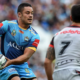 Jarryd Hayne playing for the Gold Coast Titans in the NRL.