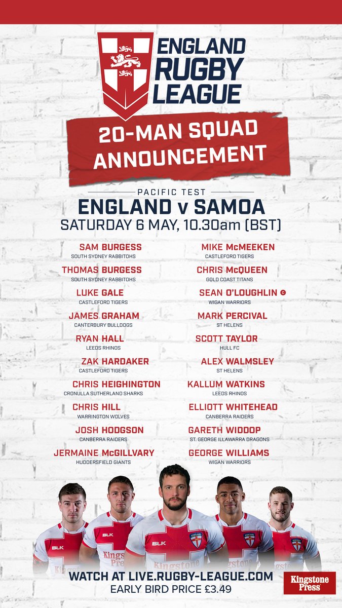 England RL squad