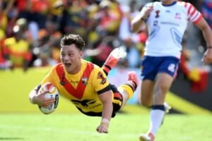 Former Wigan Warriors boss Adrian Lam's son Lachlan catches the eye as he hopes to earn more first team rugby