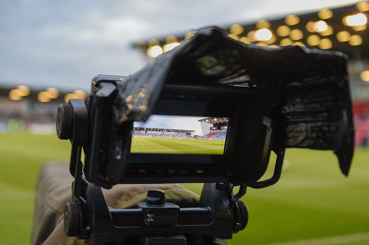 A through the camera perspective of the AJ Bell Stadium