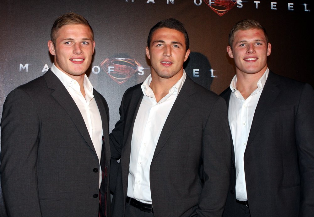Sam Burgess caught in rare moment alongside his brothers
