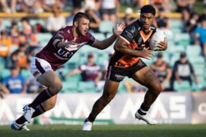 Super League clubs keeping tabs on NRL trio including Wests Tigers star Thomas Mikaele