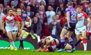 Ben Flower's Grand Final punch on Lance Hohaia included in Wigan Warriors' 150-year mishmash celebration