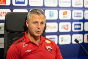 "Leeds should be down to 12 men" - Paul Rowley notes "tough call" and questions yellow card as he explains Salford Red Devils' defeat to Leeds Rhinos
