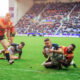 Tommy Makinson, St Helens player, scores for England