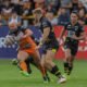 Paul McShane of Castleford on a run during the Super League match between Castleford and Salford Red Devils at the Mend-A-Hose Jungle, Castleford