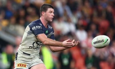 Chad Townsend passes the ball.