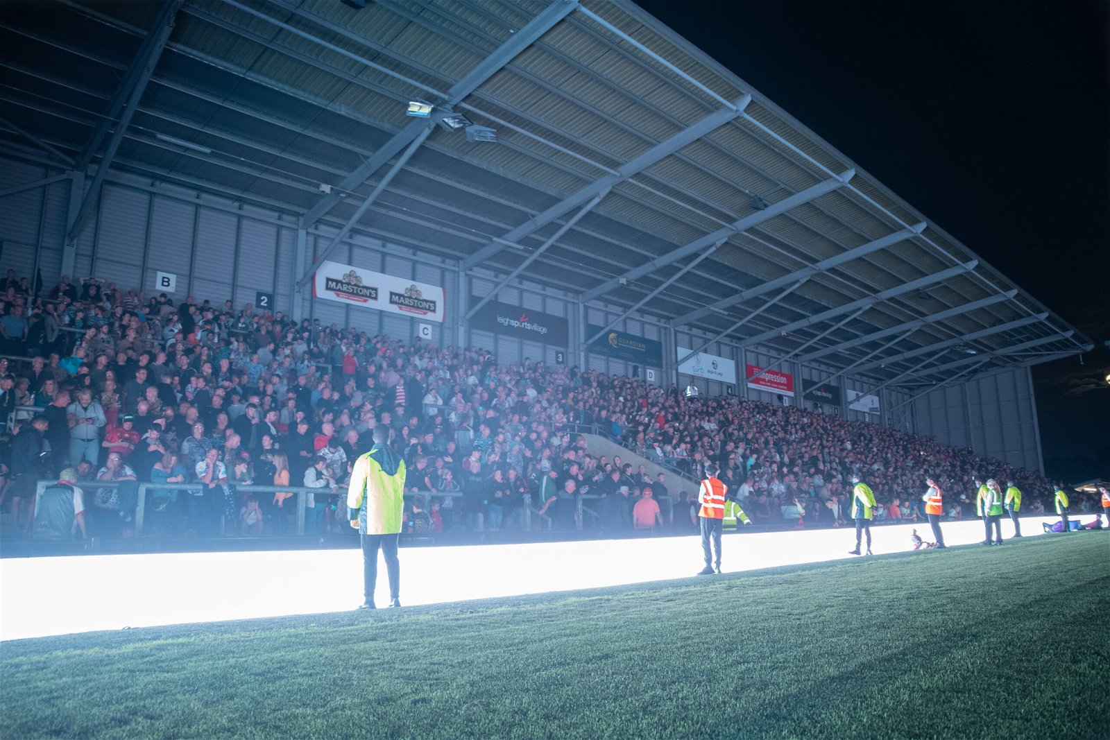 When Leigh hosted Huddersfield last season the floodlights failed leading to the final 32 minutes being played almost 48 hours later. 