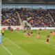 LNER Community Stadium, York, England - A general view as Castleford Tigers warm up