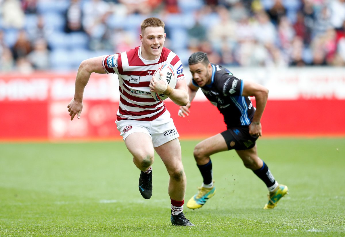 Sam Halsall at Wigan Warriors, before joining Huddersfield Giants.