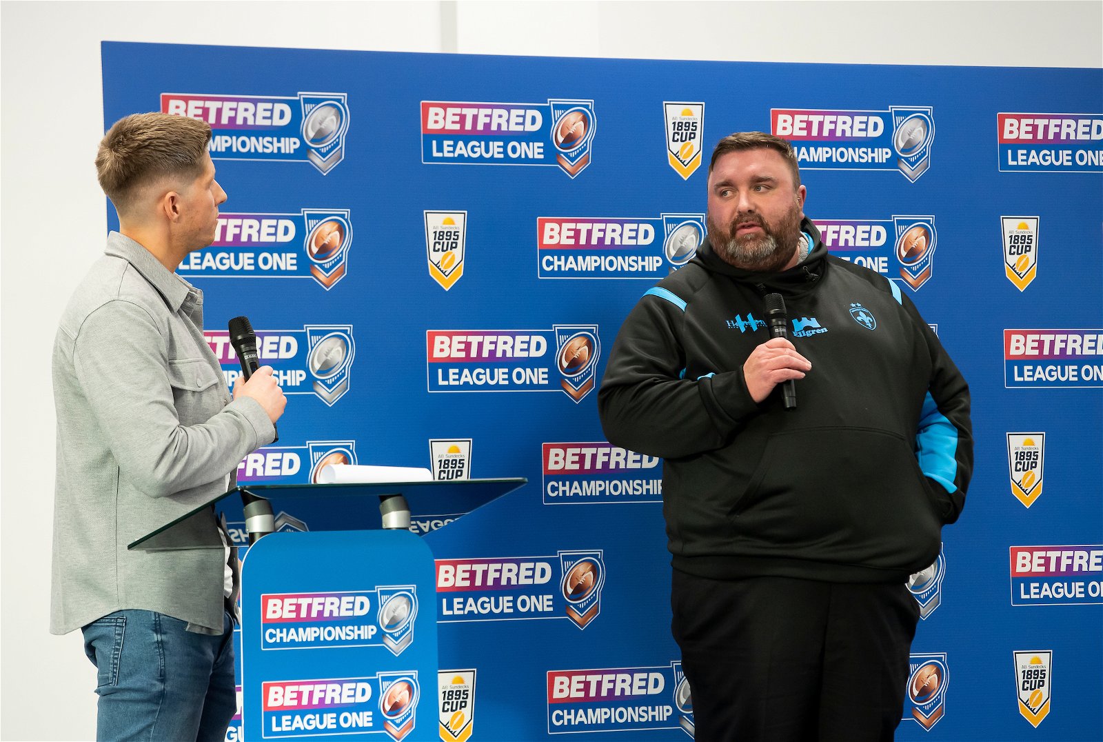 Wakefield Trinity owner Matt Ellis speaking at the Championship launch day.