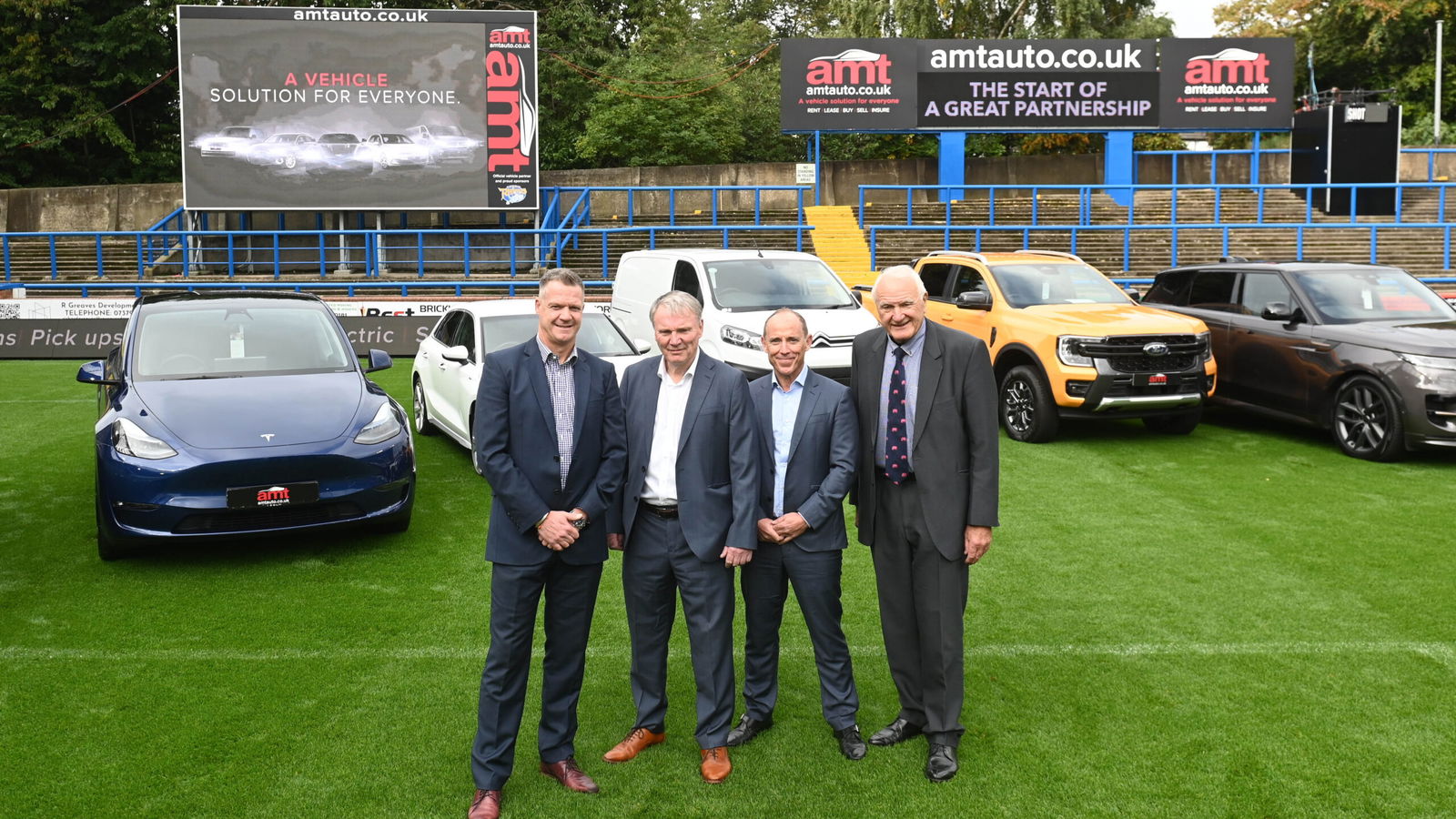 Leeds Rhinos unveiling their new stadium sponsor AMT