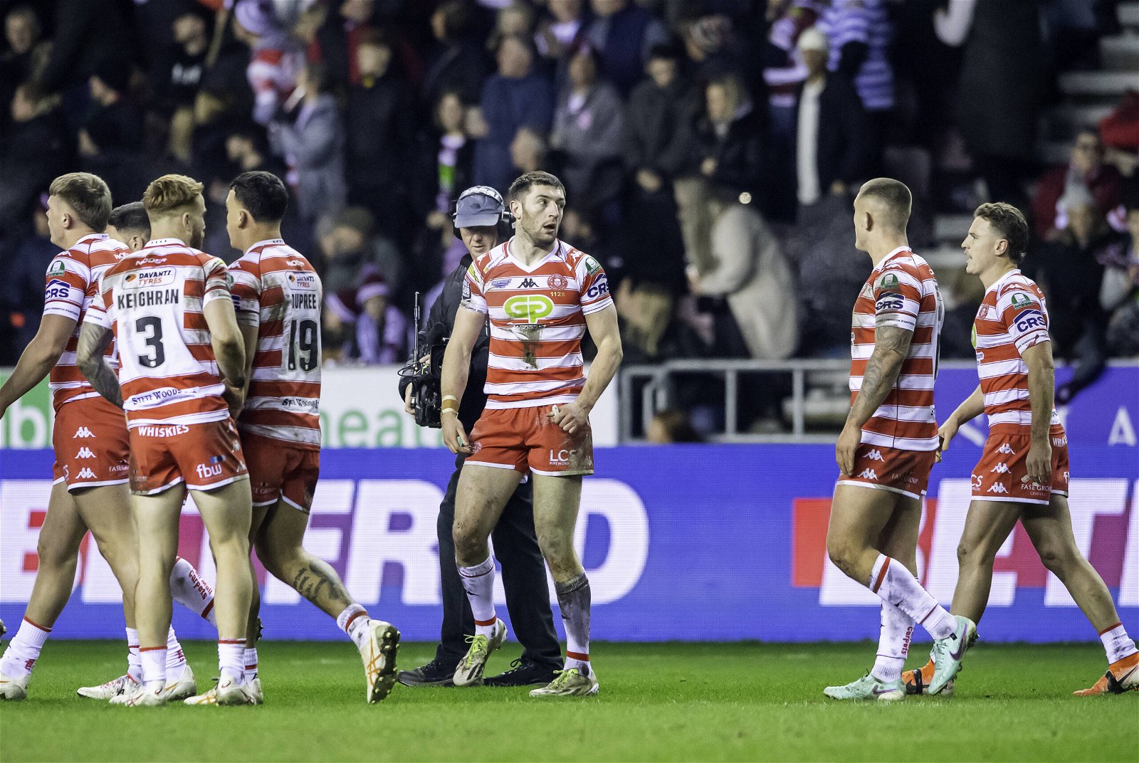 Wigan's Jake Wardle after his try against Penrith