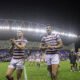 Wigan Warriors players Morgan Smithies and Kai Pearce-Paul thanks fans.