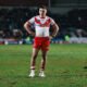St Helens lewis Dodd dejected in a Super League defeat to Salford.