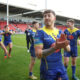 Warrington Wolves Matty Ashton applauds the fans after the game England