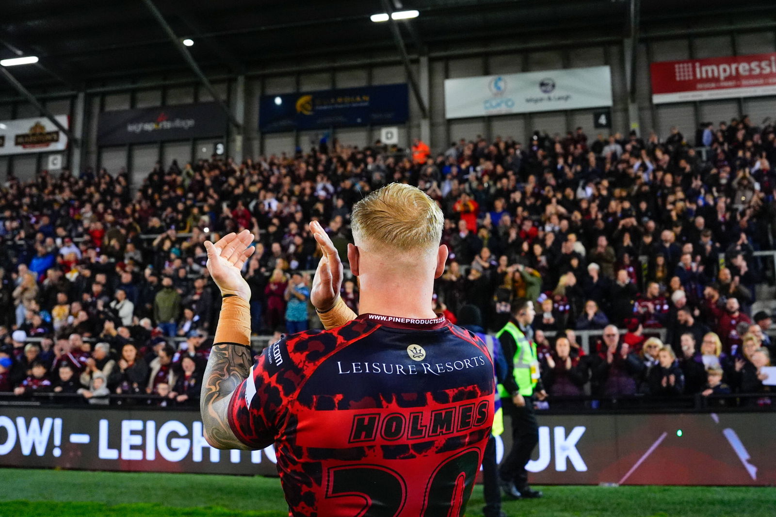 Crowd for Leigh Leopards v Catalans Dragons