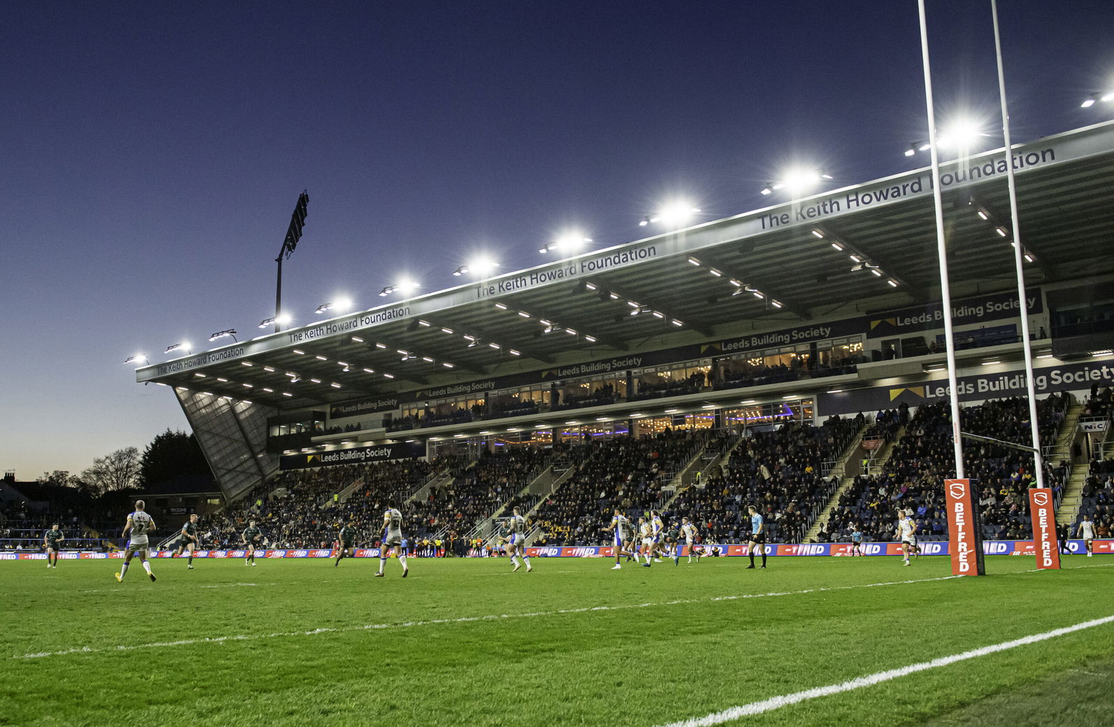 Leeds Rhinos play in the Super League at Headingley.