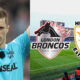 Chris Kendall and the London Broncos and Hull FC badges