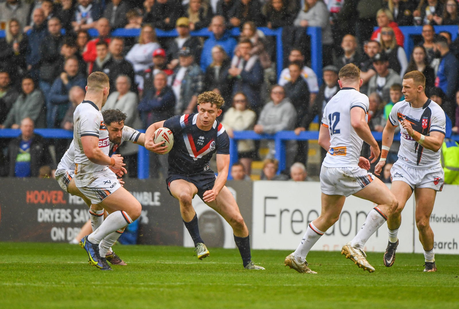 Matthieu Laguerre in action for France against England.