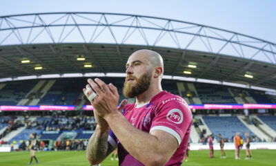 Jake Bibby at John Smith's Stadium after a Super League win for Huddersfield Giants.