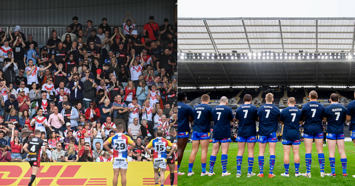 Super League attendances - St Helens fans at the Twickenham Stoop and Rob Burrow tributes