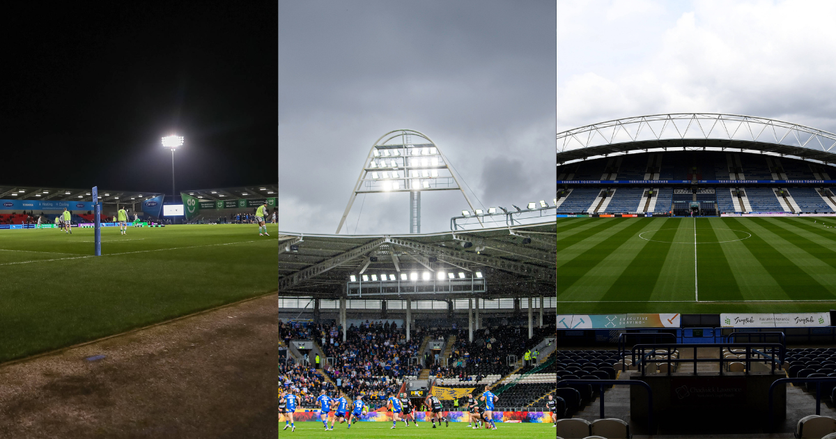 Stadiums: Salford Community Stadium (Salford Red Devils) - 4.3, MKM Stadium (Hull FC) and John Smith's Stadium (Huddersfield Giants)