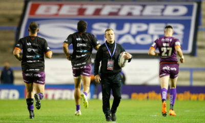 Huddersfield Giants interim head coach Luke Robinson before the game