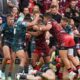 Super League Leigh Leopards Huddersfield Giants melee