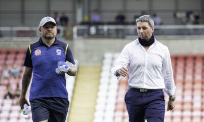 Lee Briers and Steve Price Warrington Wolves Hull FC