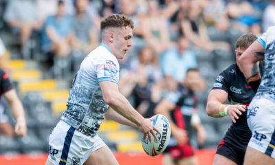 Picture by Allan McKenzie/SWpix.com - 03/08/2024 - Rugby League - Betfred Super League Round 20 - Hull FC v St Helens - MKM Stadium, Kingston upon Hull, England - Jake Trueman.