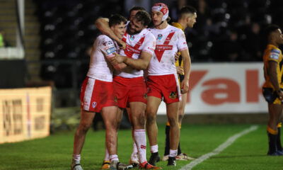 Castleford Tigers v St Helens as Saints celebrate
