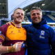 Burgess brothers Tom and Sam following the match between Huddersfield and Warrington