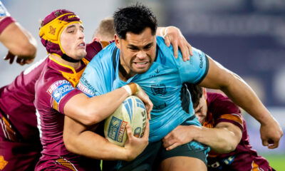 Hull FC forward Herman Ese'ese in a tackle