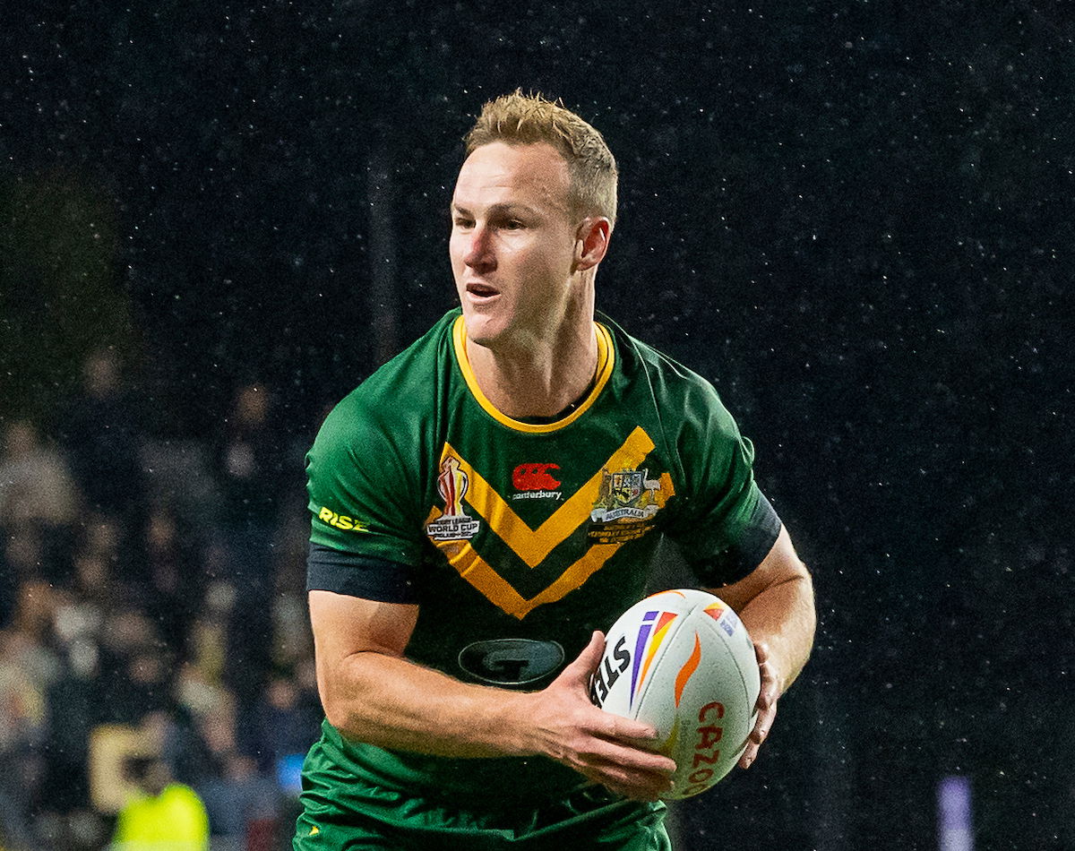 - 15/10/2022 - Rugby League - Rugby League World Cup 2021 - Australia v Fiji - Headingley Stadium, Leeds, England - Daly Cherry-Evans.