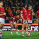 Salford Red Devils boss Paul Rowley as his side look on
