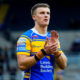 Leeds Rhinos captain Ash Handley applauds the fans