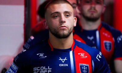 Hull KR - 07/03/2025 - Rugby League - Betfred Super League Round 4 - St Helens v Hull KR - The Totally Wicked Stadium, St Helens, England - Mikey Lewis of Hull KR