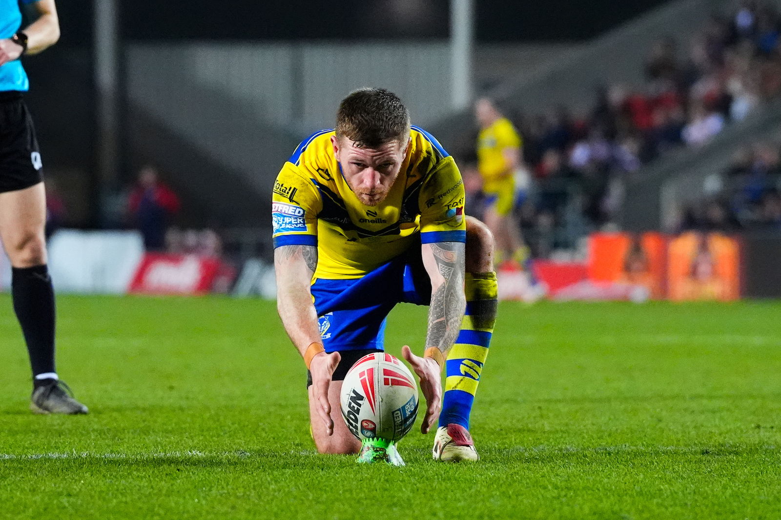 - 21/03/2025 - Rugby League - Betfred Super League Round 5 - St Helens v Warrington Wolves - The Totally Wicked Stadium, St Helens, England - Marc Sneyd of Warrington