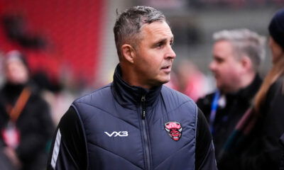 Salford Red Devils coach Paul Rowley on the sidelines