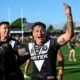 NRL fullback Charnze Nicoll-Klokstad celebrating a try