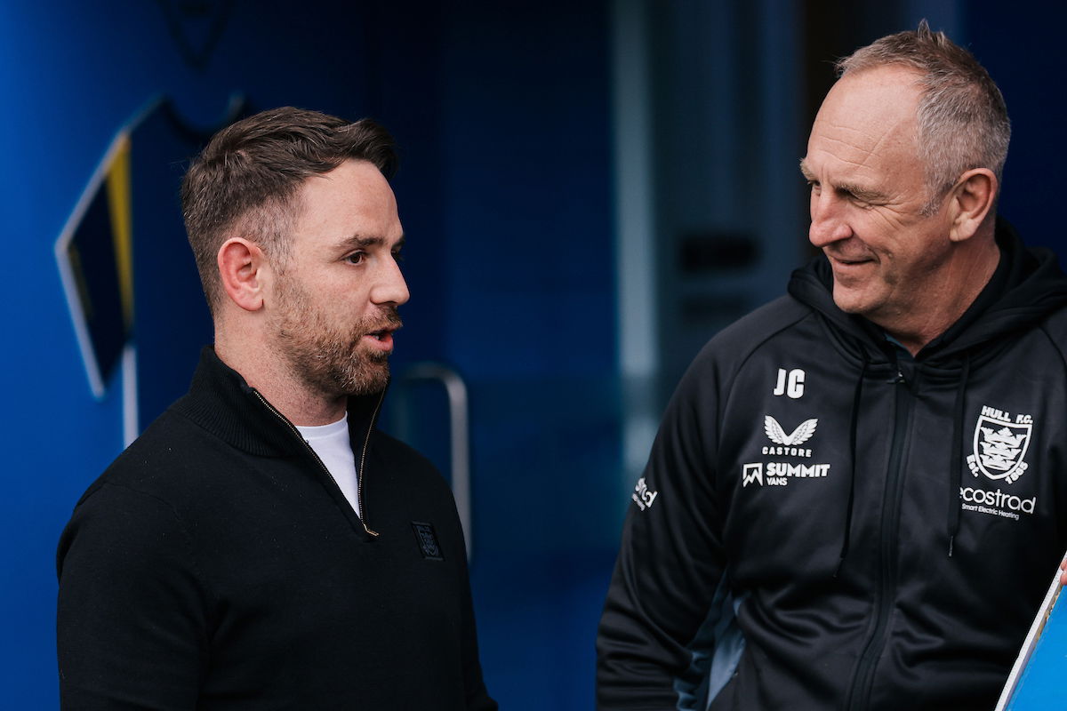 Hull FC boss John Cartwright with CEO Richie Myler