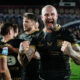 Hull FC centre Zak Hardaker celebrates a win