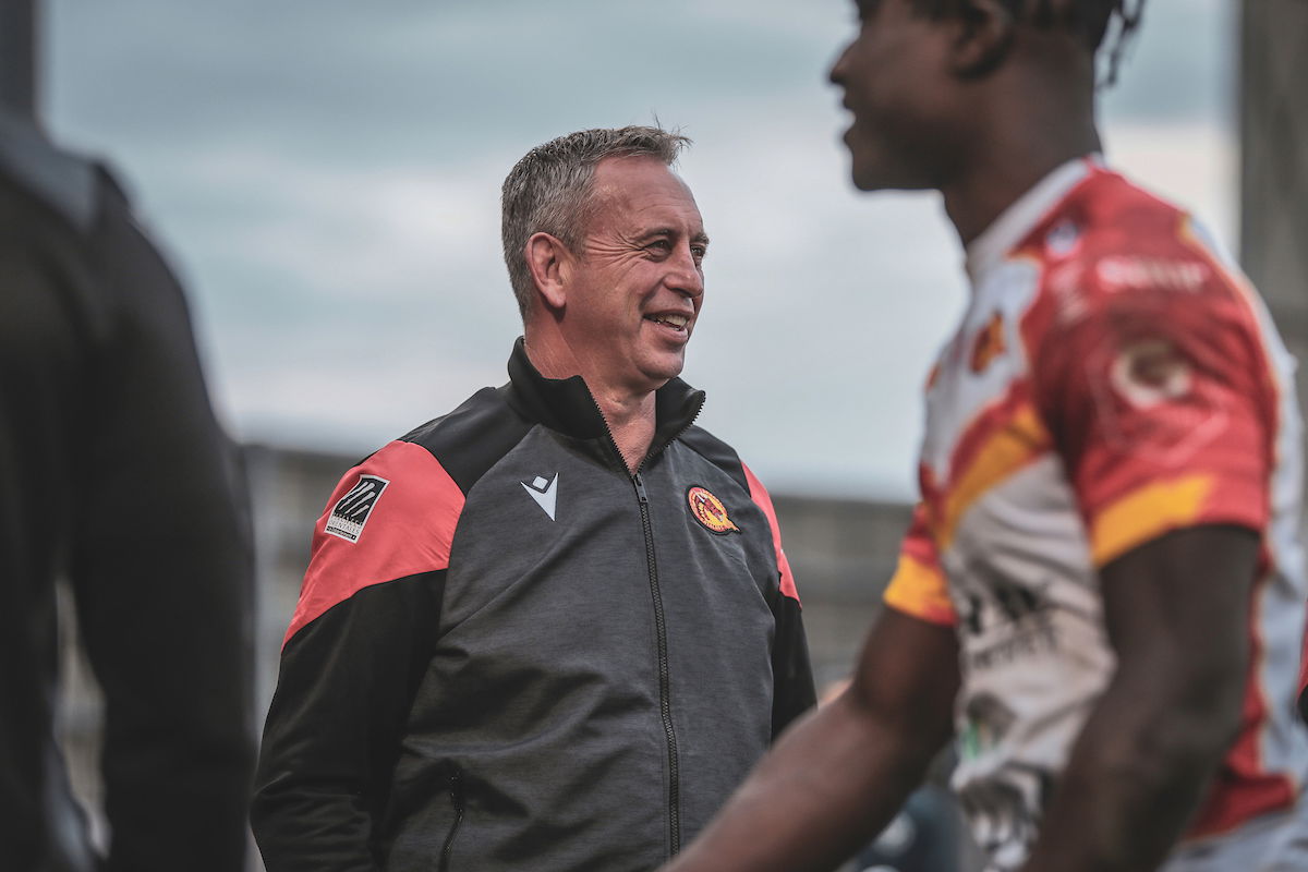 Catalans Dragons boss Steve McNamara on the sidelines