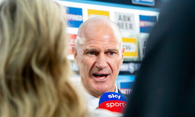 Leeds Rhinos v Wakefield Trinity as Rhinos coach Brad Arthur is interviewed