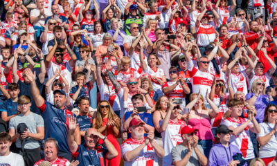Hull KR fans celebrate Challenge Cup semi-final victory