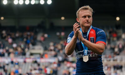 Hull KR hooker Jez Litten applauds fans