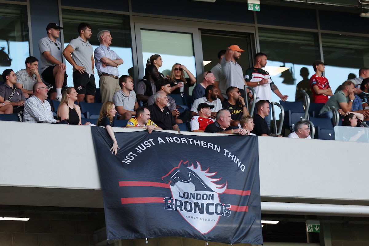 Championship side London Broncos travelling support