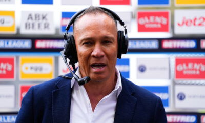 Leigh Leopards boss Adrian Lam speaking post-match