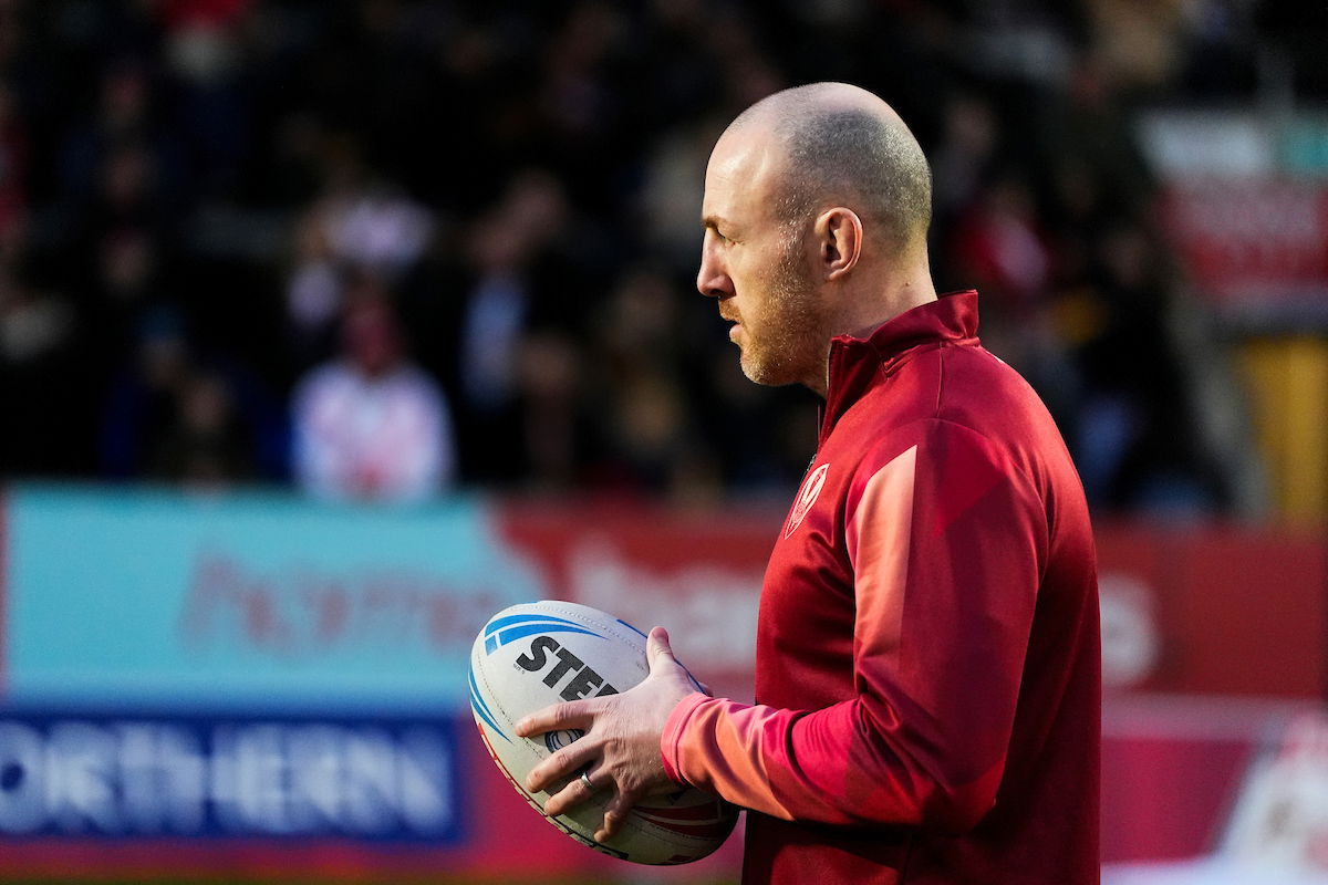 St Helens legend James Roby on the pitch
